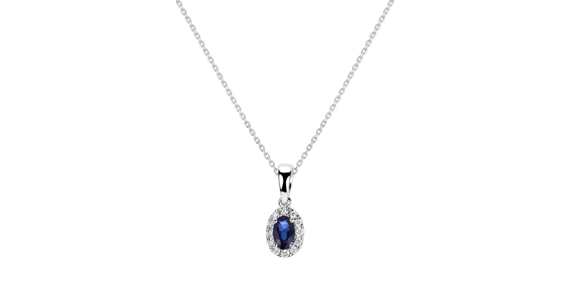 Diamond pendant with Sapphire Princess Essence