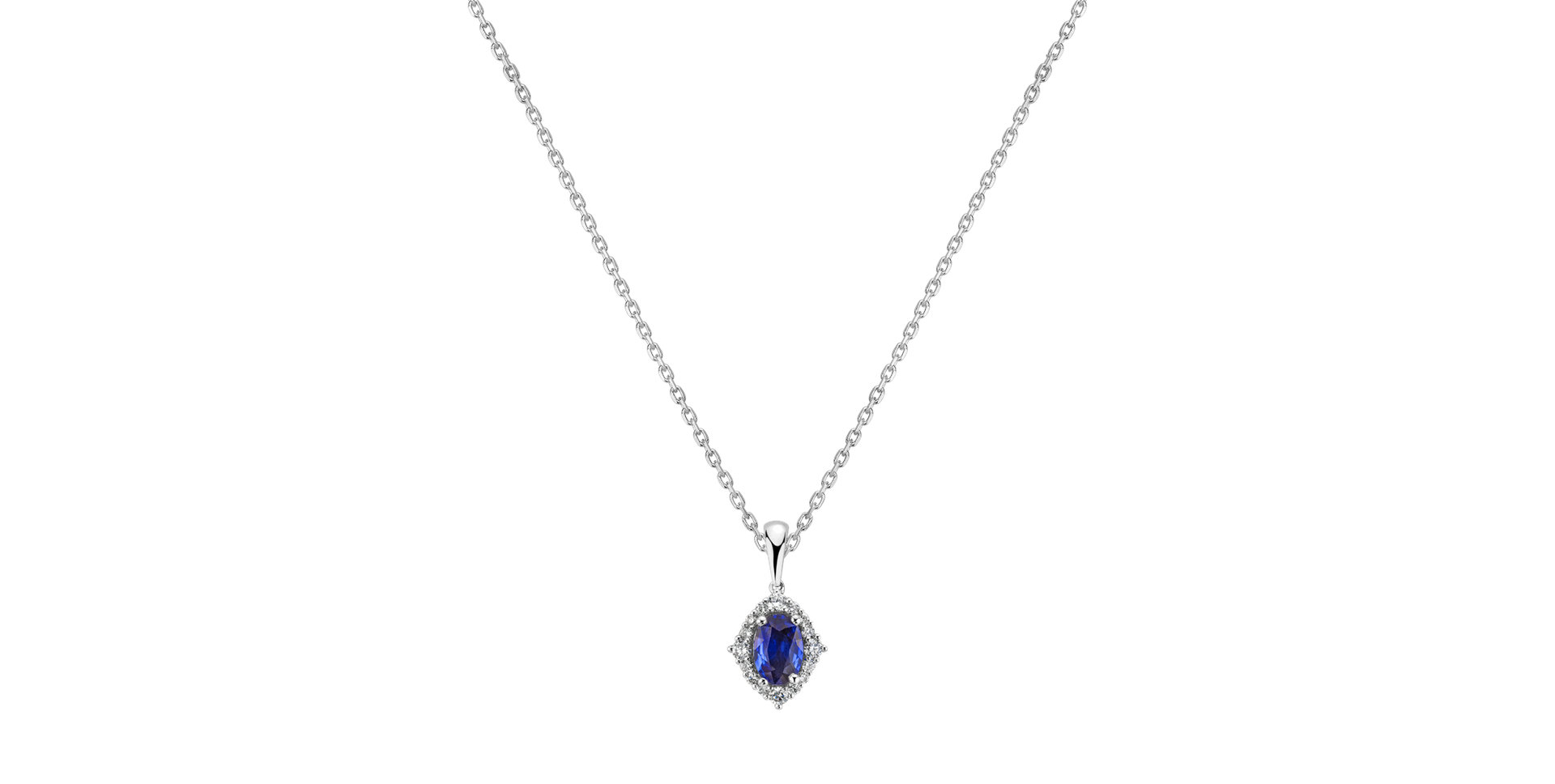 Diamond pendant with Sapphire Xaverie