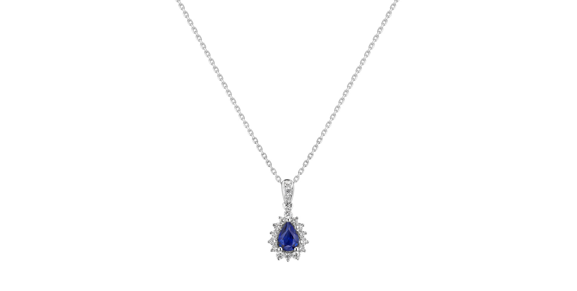 Diamond pendant with Sapphire Ethereal Whisper