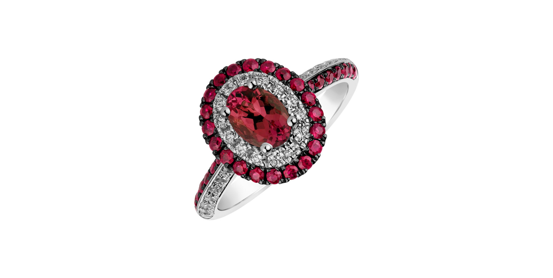 Diamond ring with Ruby Euphème