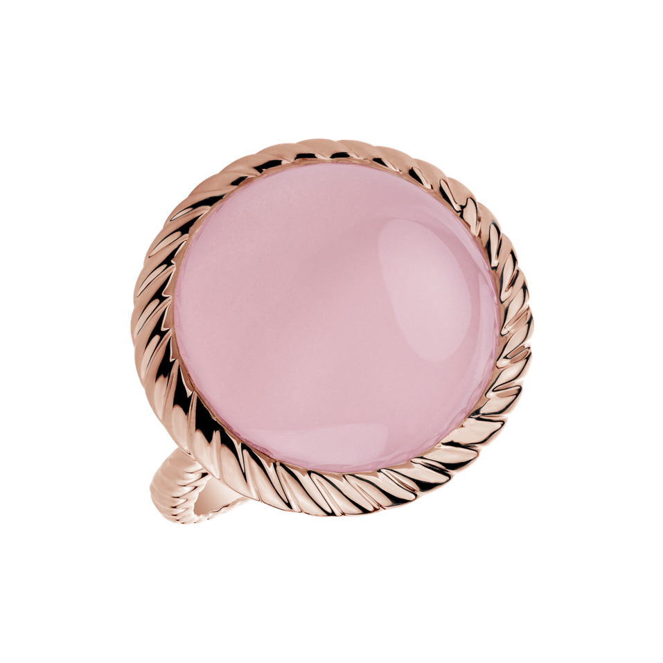 Ring with Rose Quartz Elestren