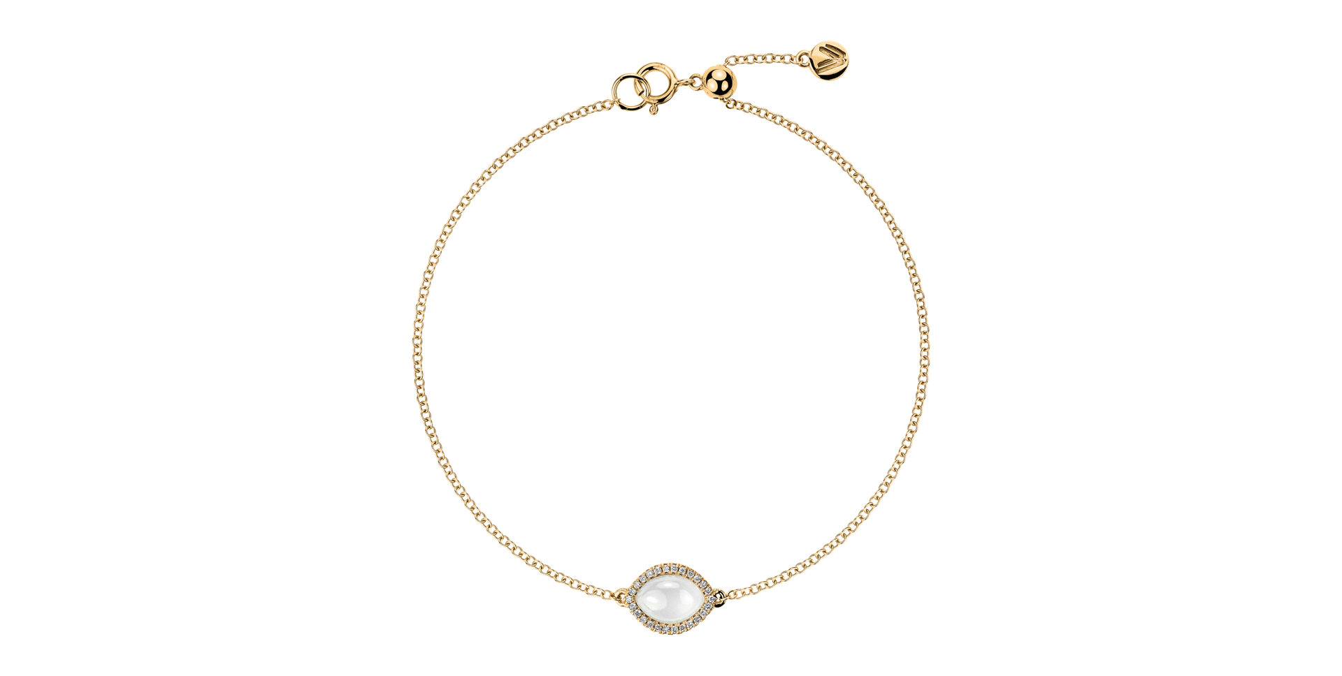 Diamond bracelet with Moonstone Velora