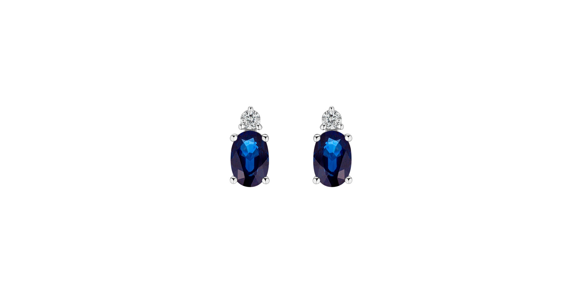 Diamond earrings with Sapphire Fancy Planet