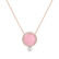 Diamond necklace with Rose Quartz and Pearl Aerwyna2