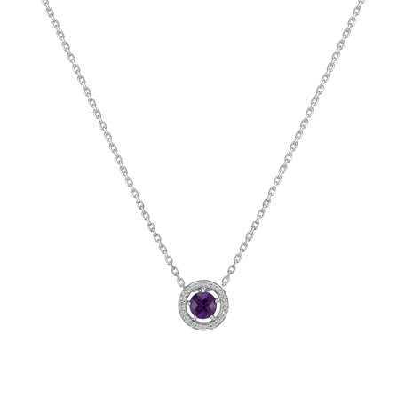Diamond pendant with Amethyst African Infinite Hope