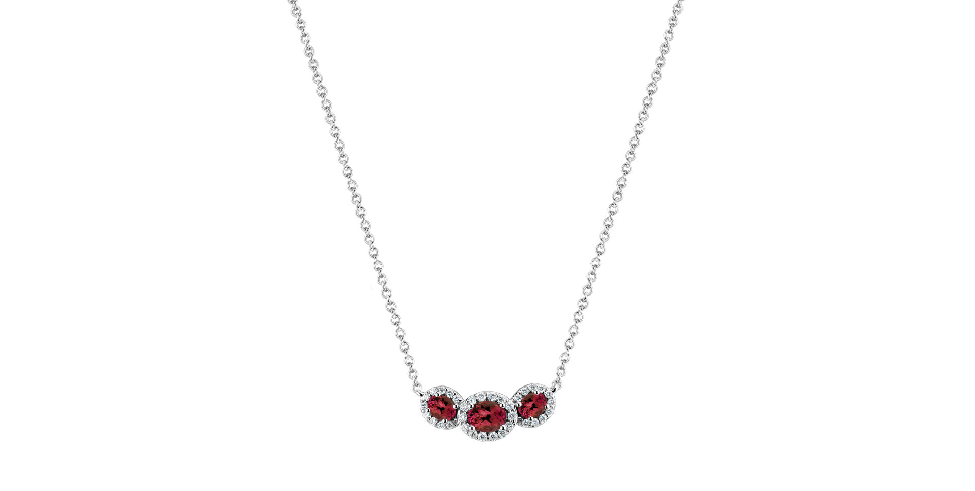 Diamond necklace with Ruby Royal Symphony