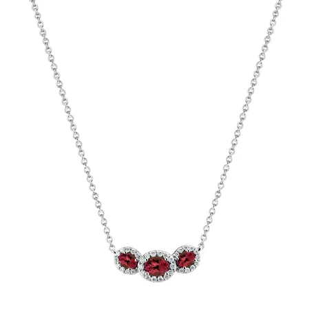 Diamond necklace with Ruby Royal Symphony