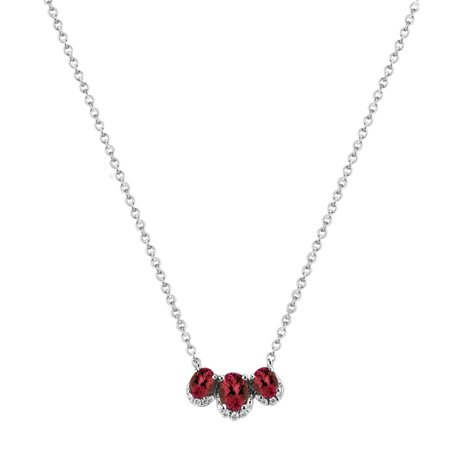 Diamond necklace with Ruby Royal Melody