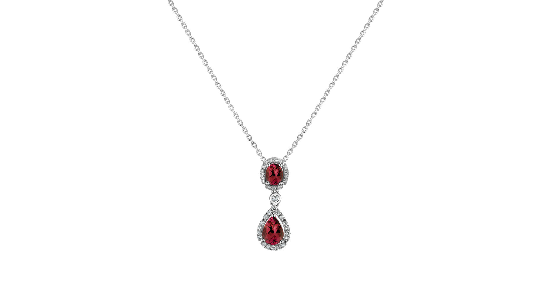 Diamond pendant with Ruby Personal Charm