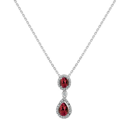 Diamond pendant with Ruby Personal Charm