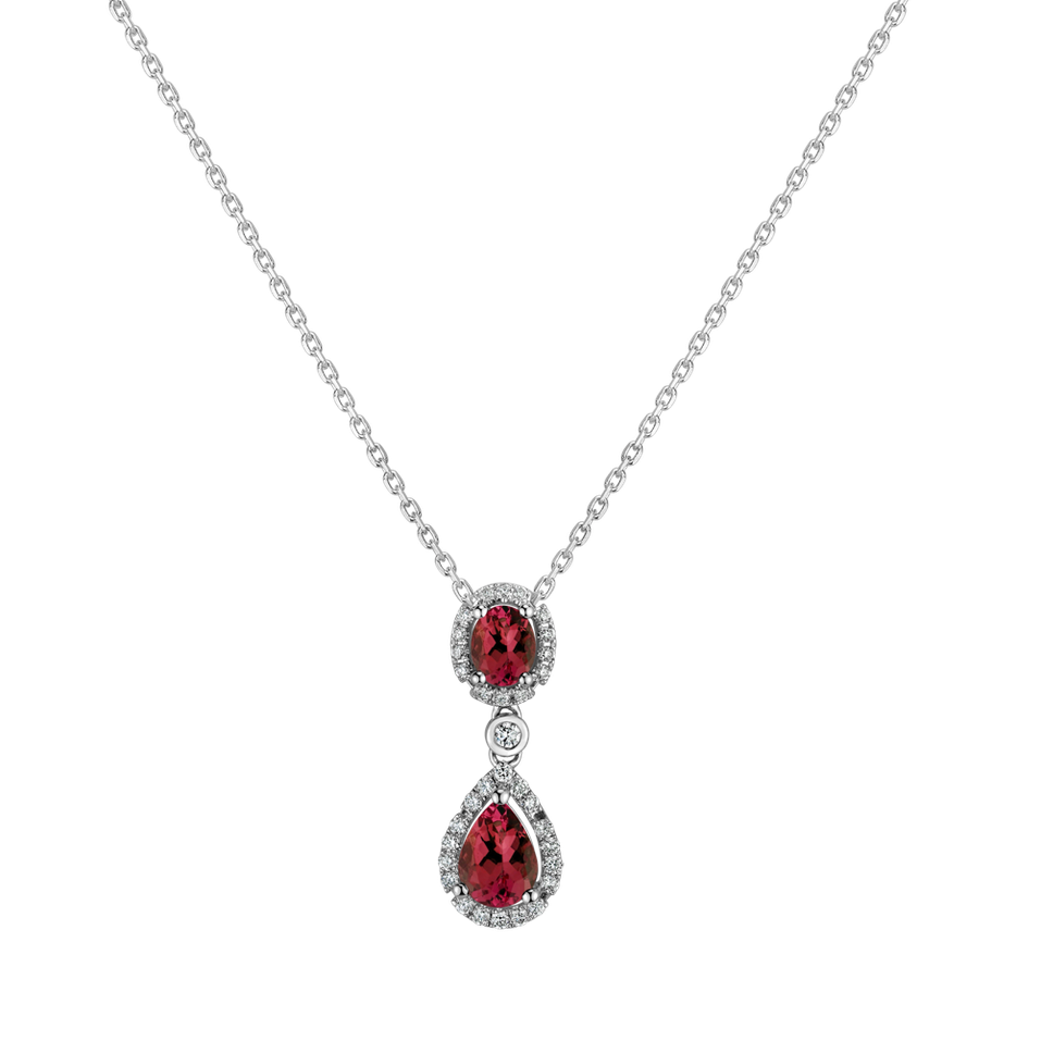 Diamond pendant with Ruby Personal Charm