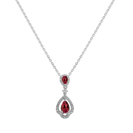Diamond pendant with Ruby Royal Delight