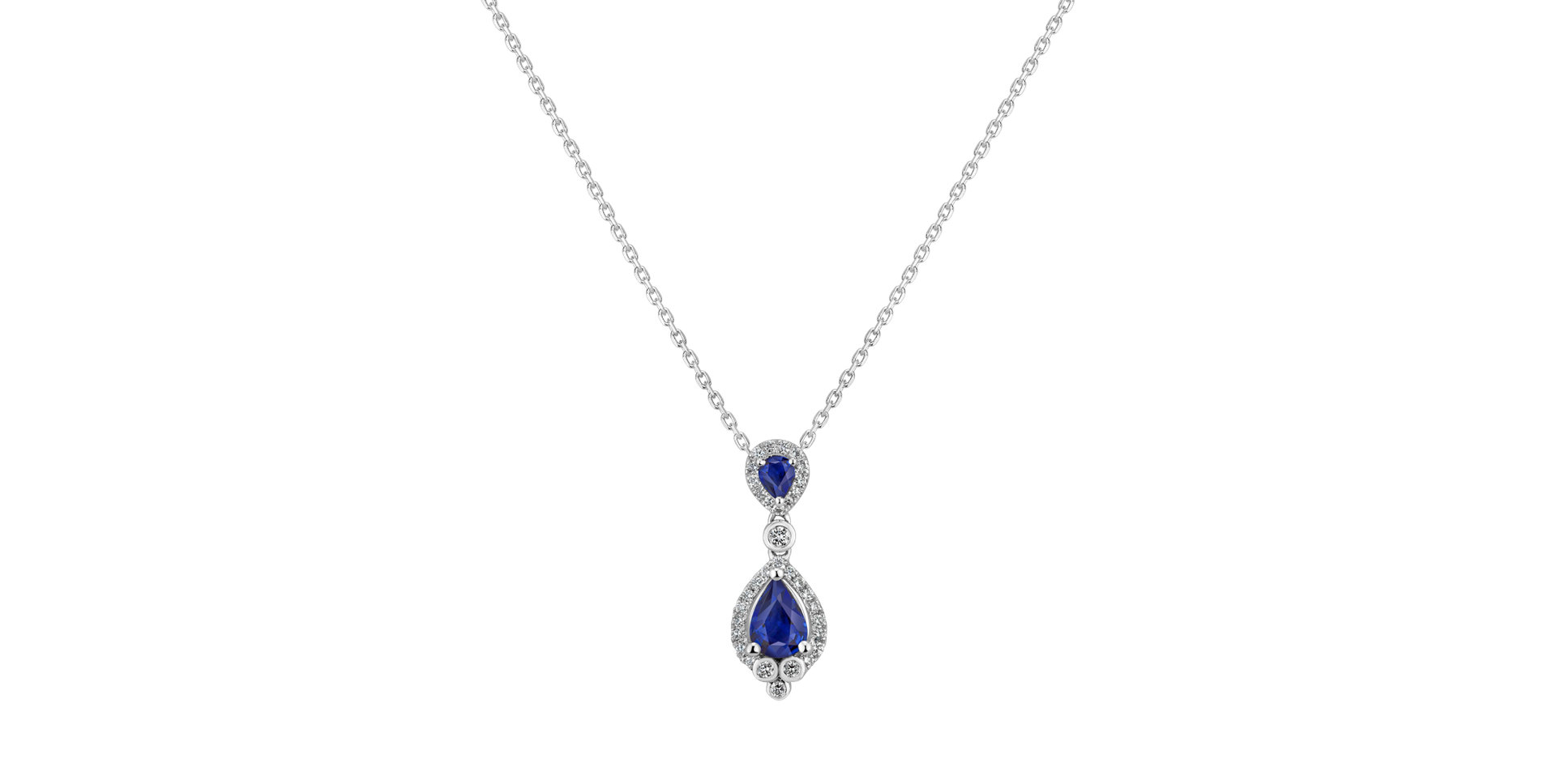 Diamond pendant with Sapphire Kingdom Call