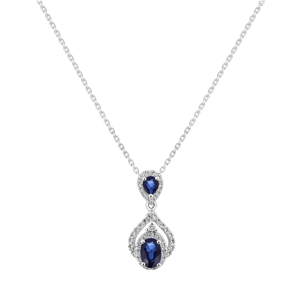 Diamond pendant with Sapphire Mysterious Planet