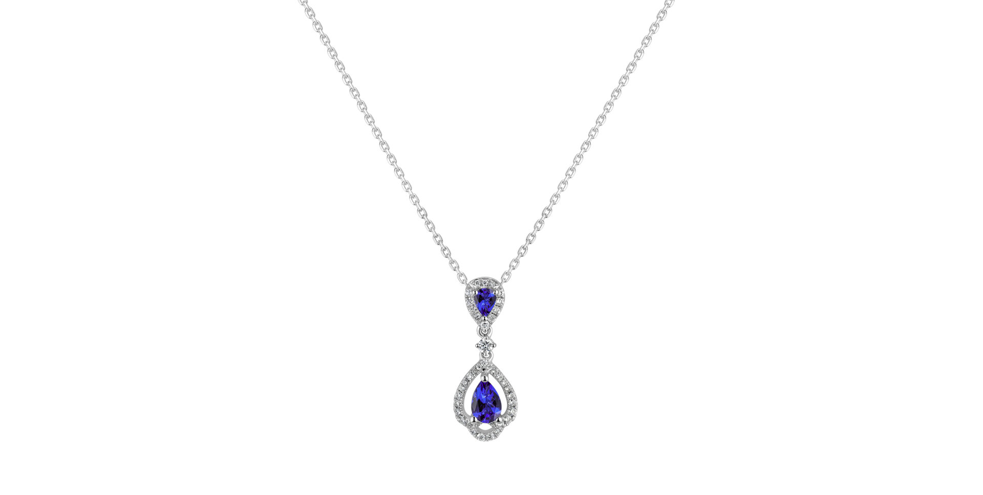 Diamond pendant with Tanzanite Royal Delight