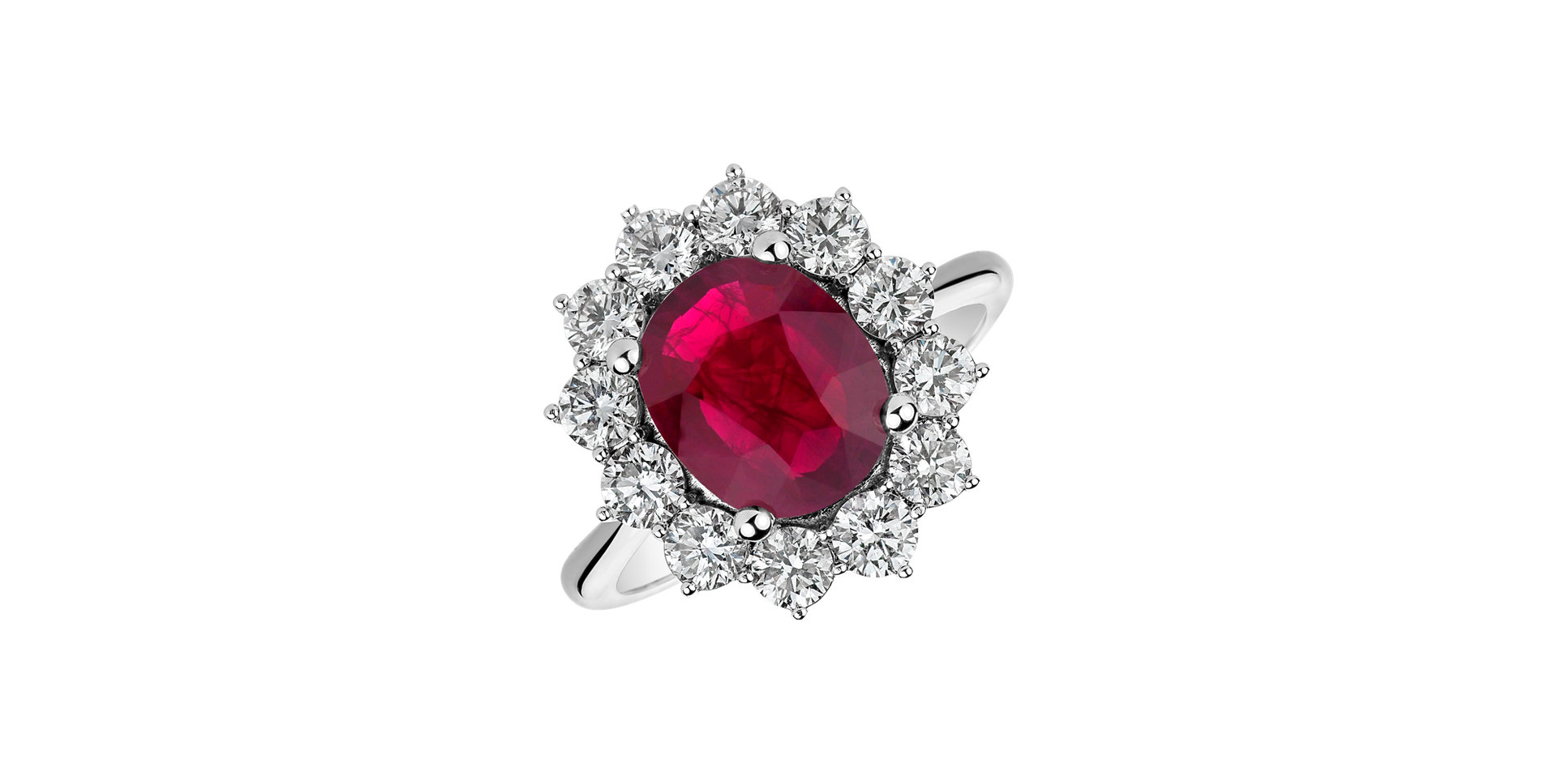 Diamond ring with Ruby Sky Goddess