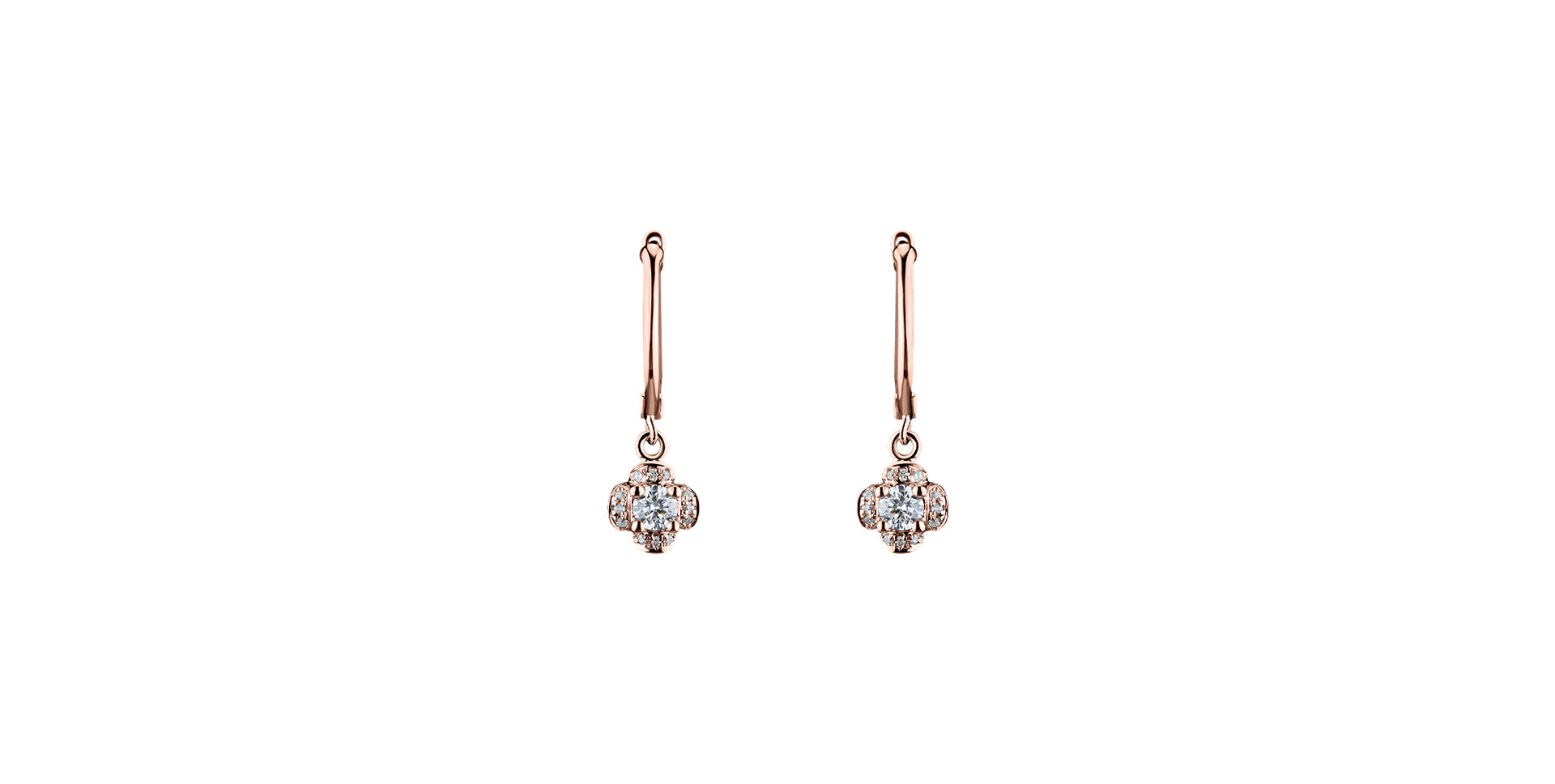 Diamond earrings Brilliant Petals