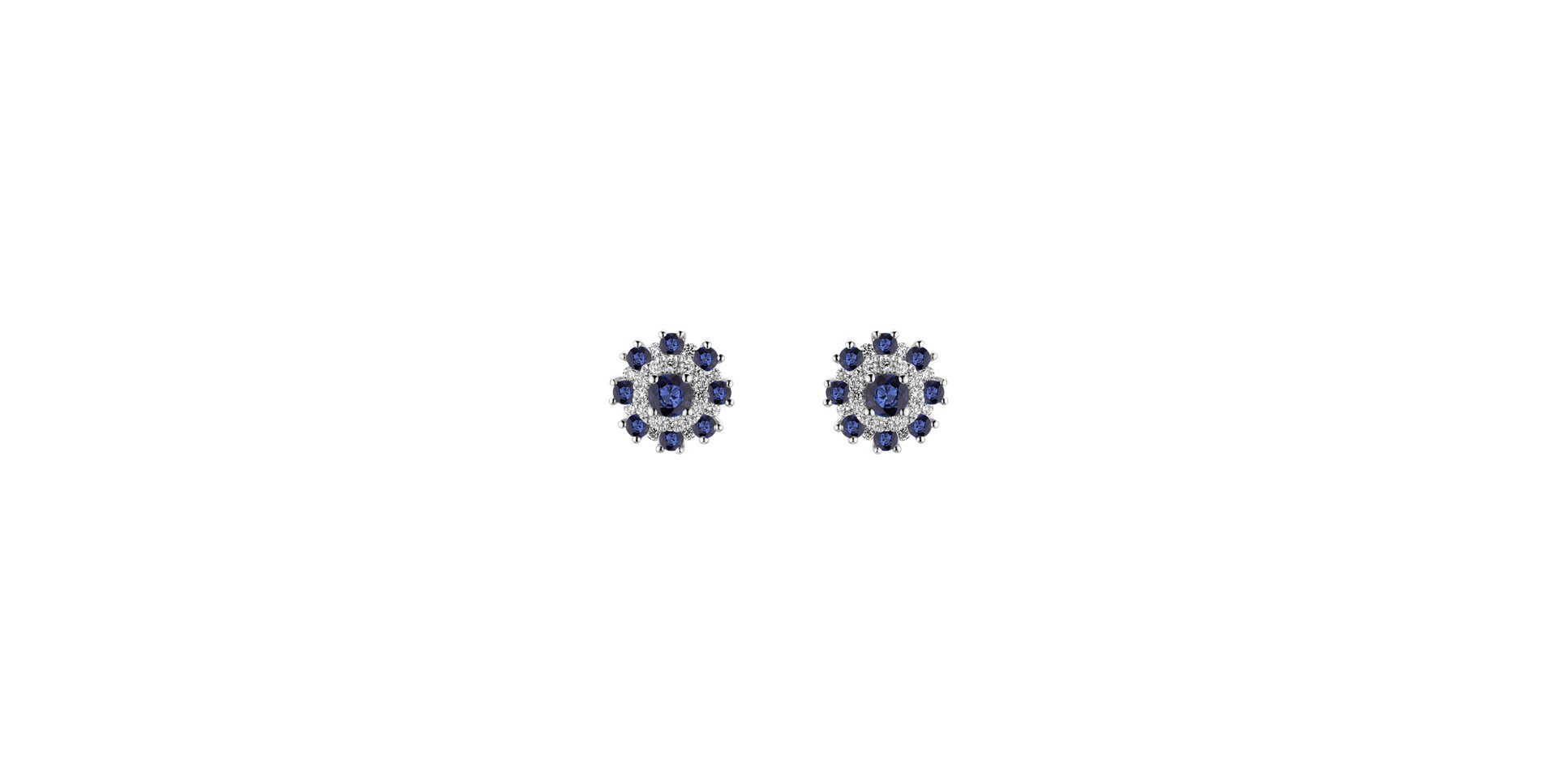 Diamond earrings and Sapphire Euphoria Bloom