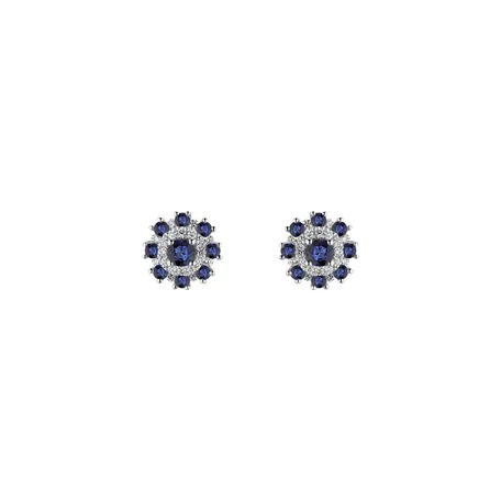 Diamond earrings and Sapphire Euphoria Bloom