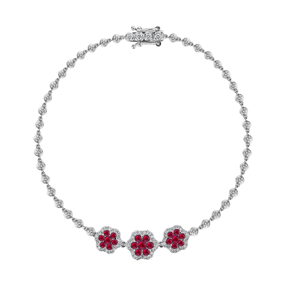 Diamond bracelet with Ruby Talon