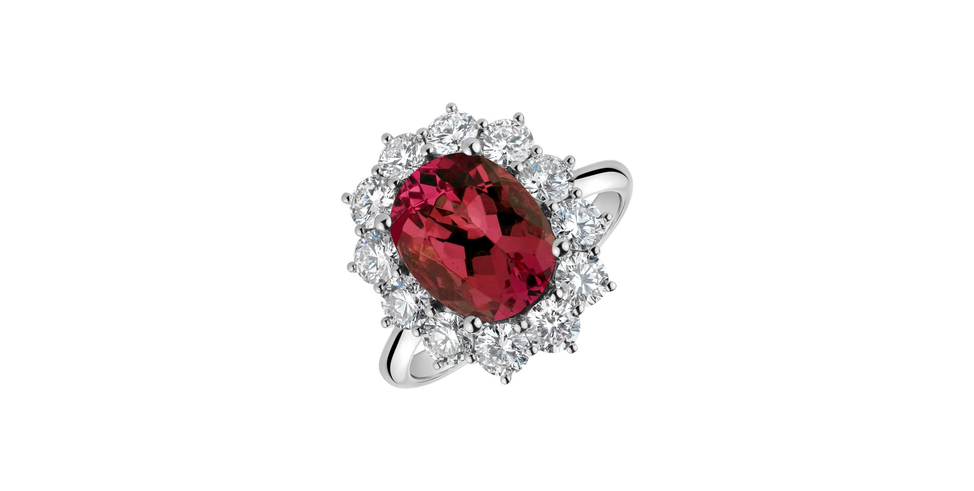 Diamond ring with Ruby Sky Goddess