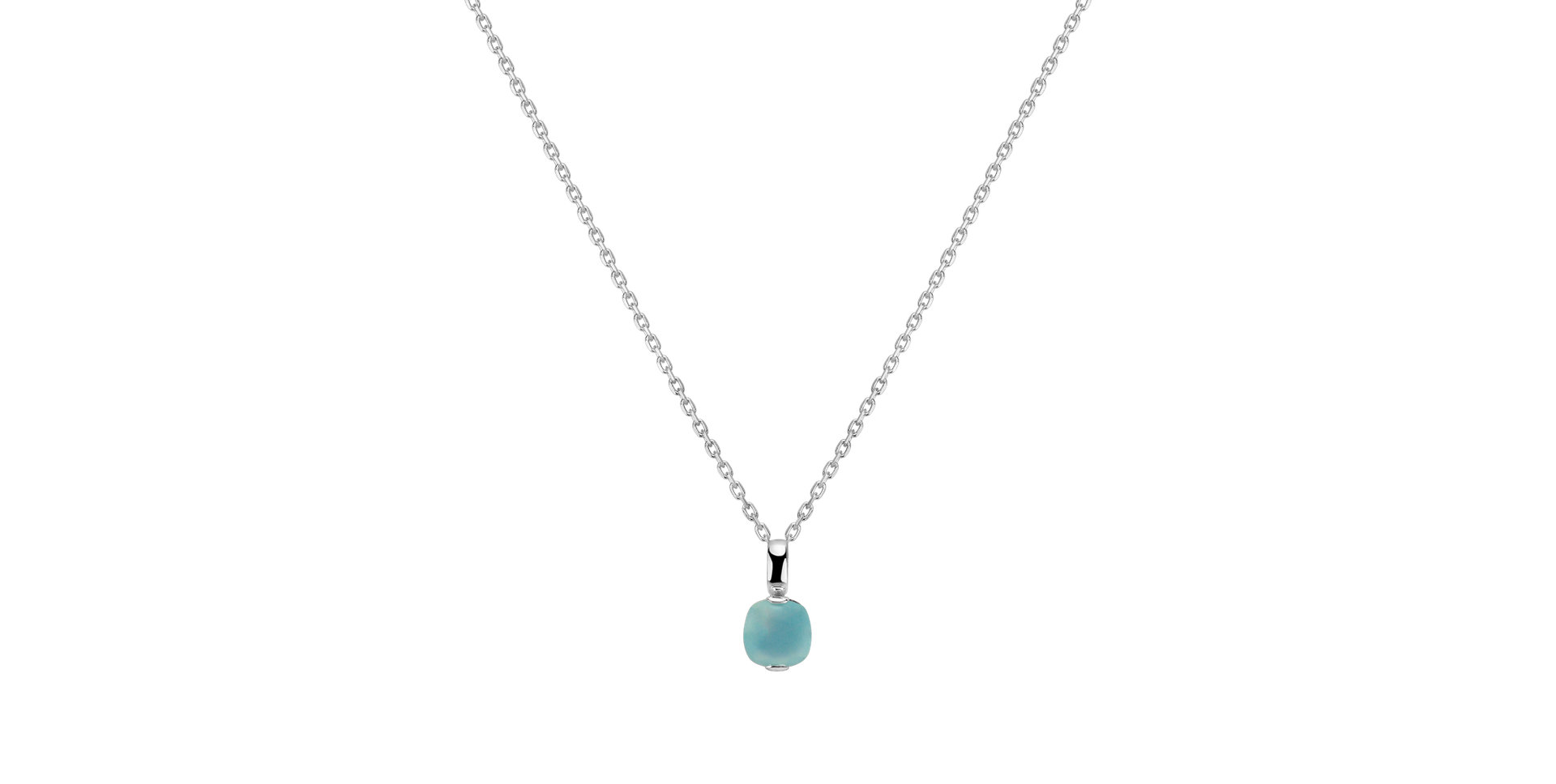 Pendant with Turquoise Chalcedony Bonbon