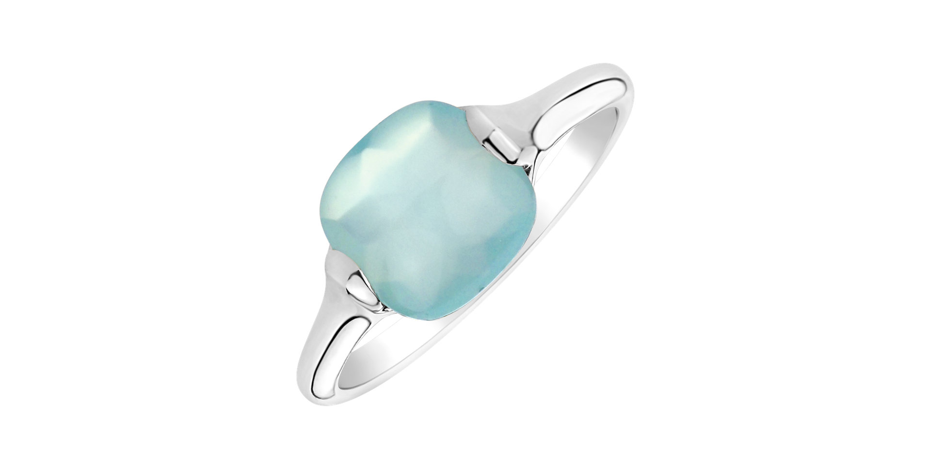 Ring with Turquoise Chalcedony Bonbon