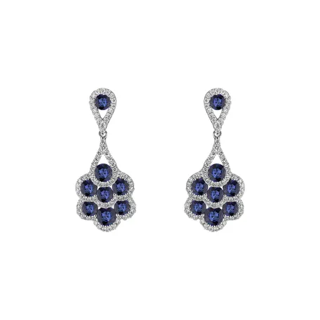 Diamond earrings and Sapphire Cephur
