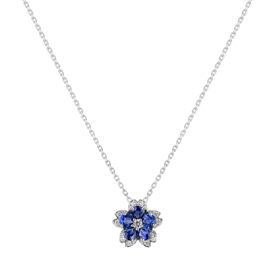 Diamond pendant with Sapphire Sapphire Gem