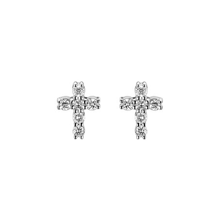 Diamond earrings Cross