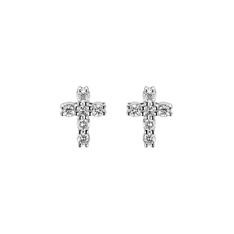 Diamond earrings Cross