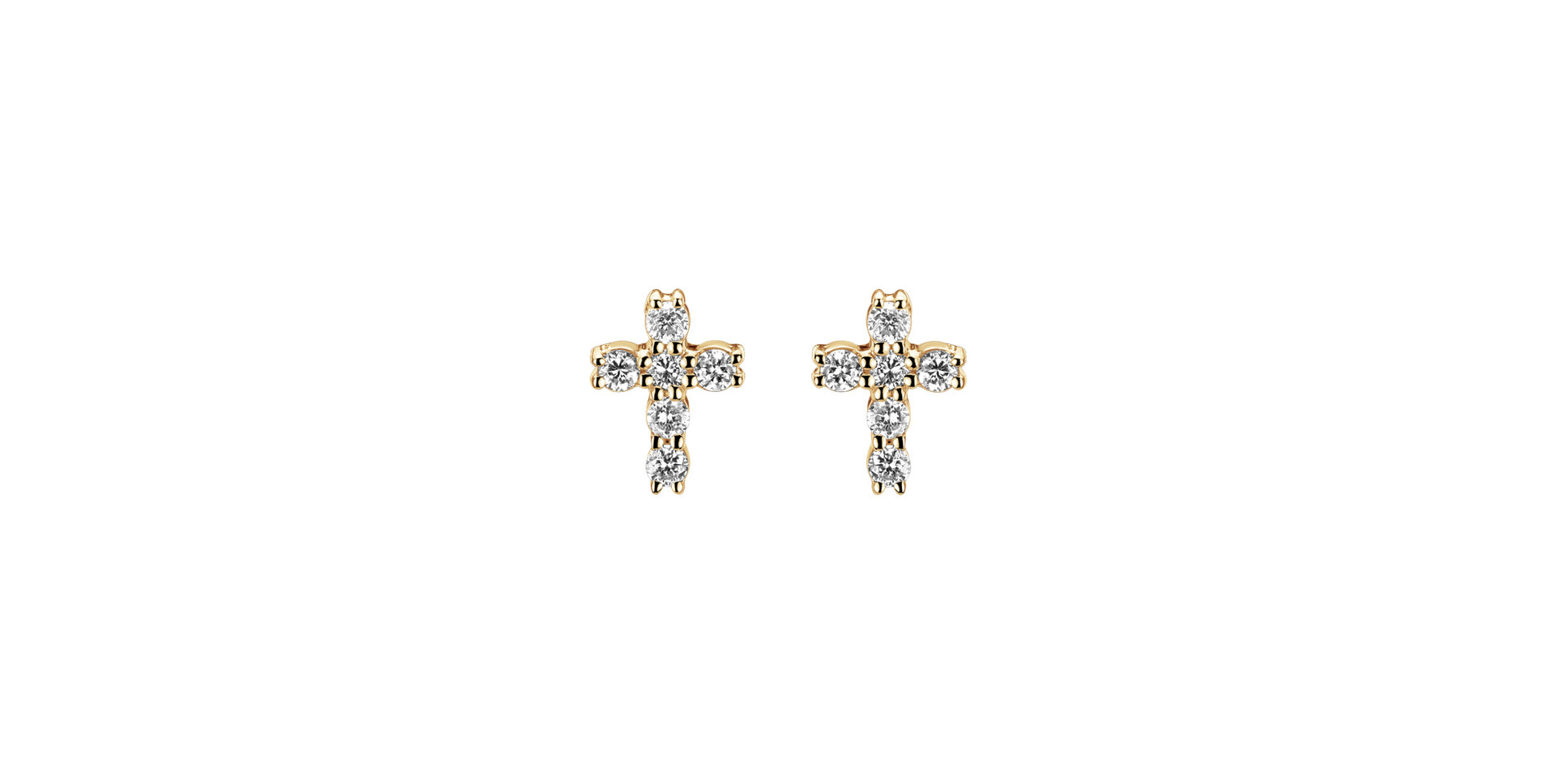 Diamond earrings Cross