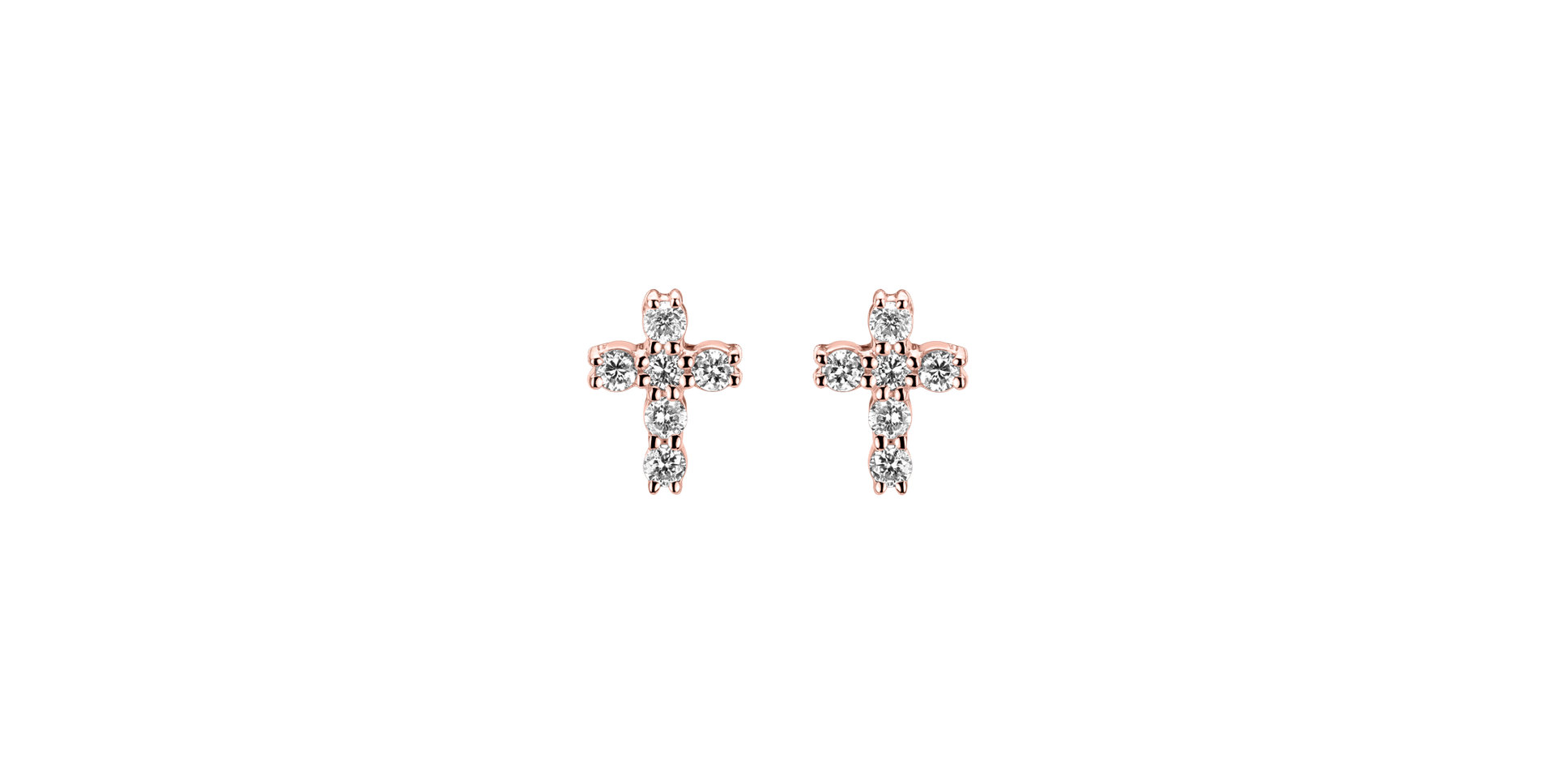 Diamond earrings Cross