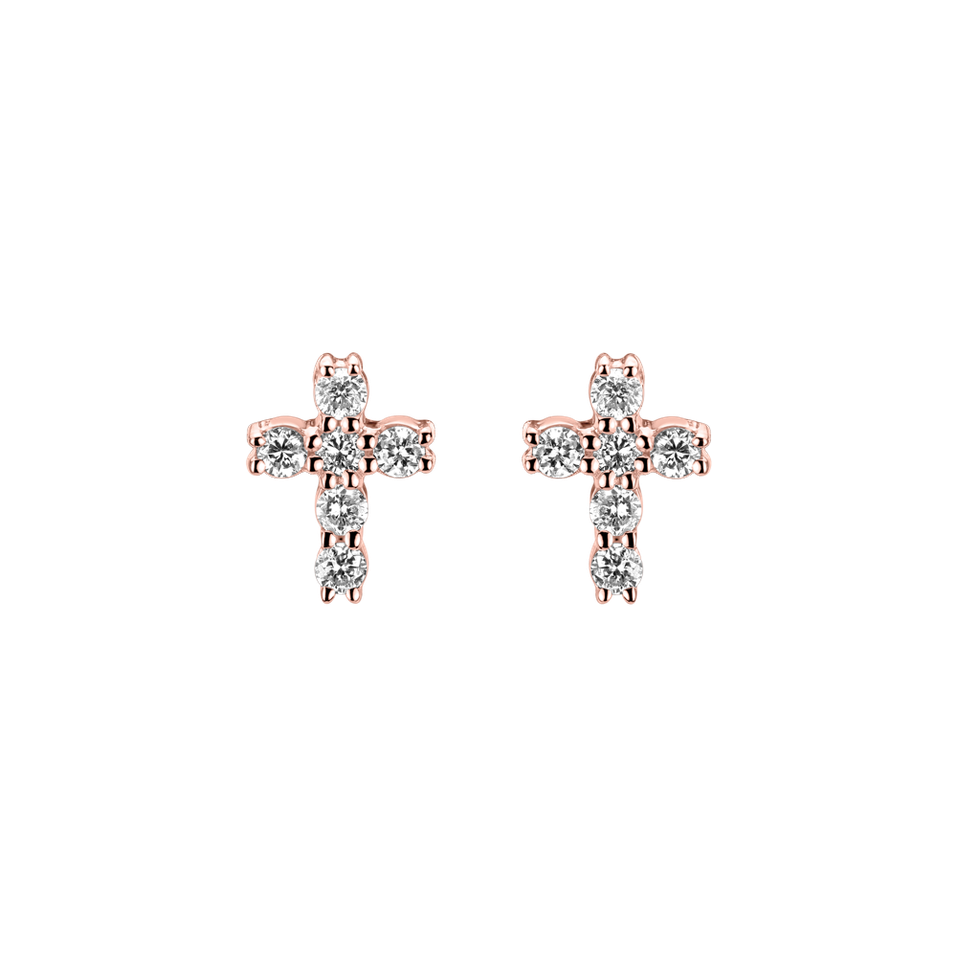 Diamond earrings Cross