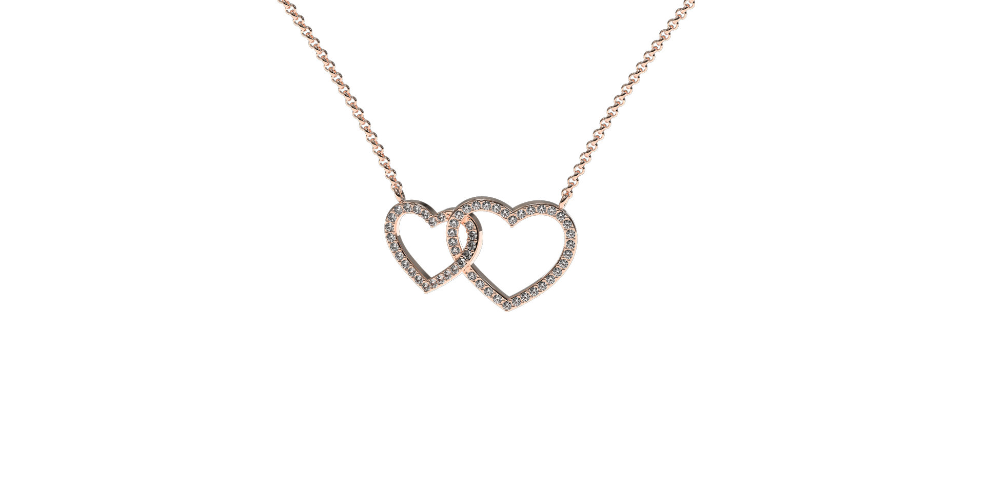Diamond necklace Hearts
