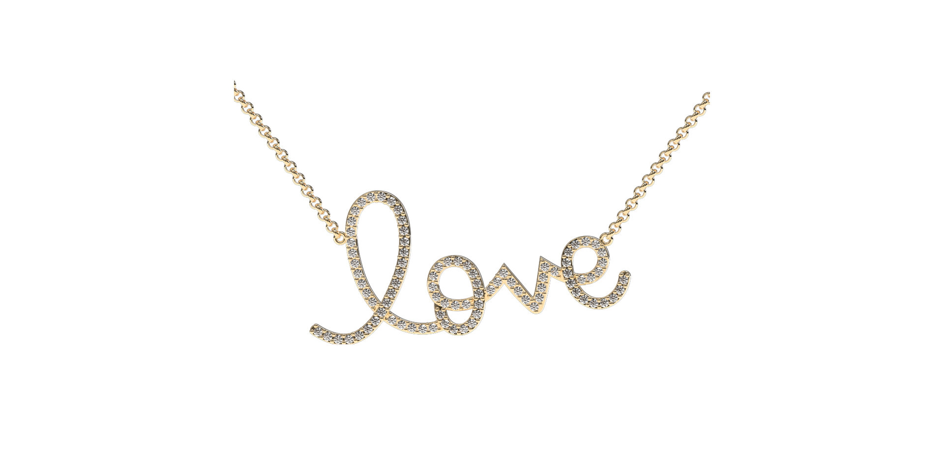 Diamond necklace Love