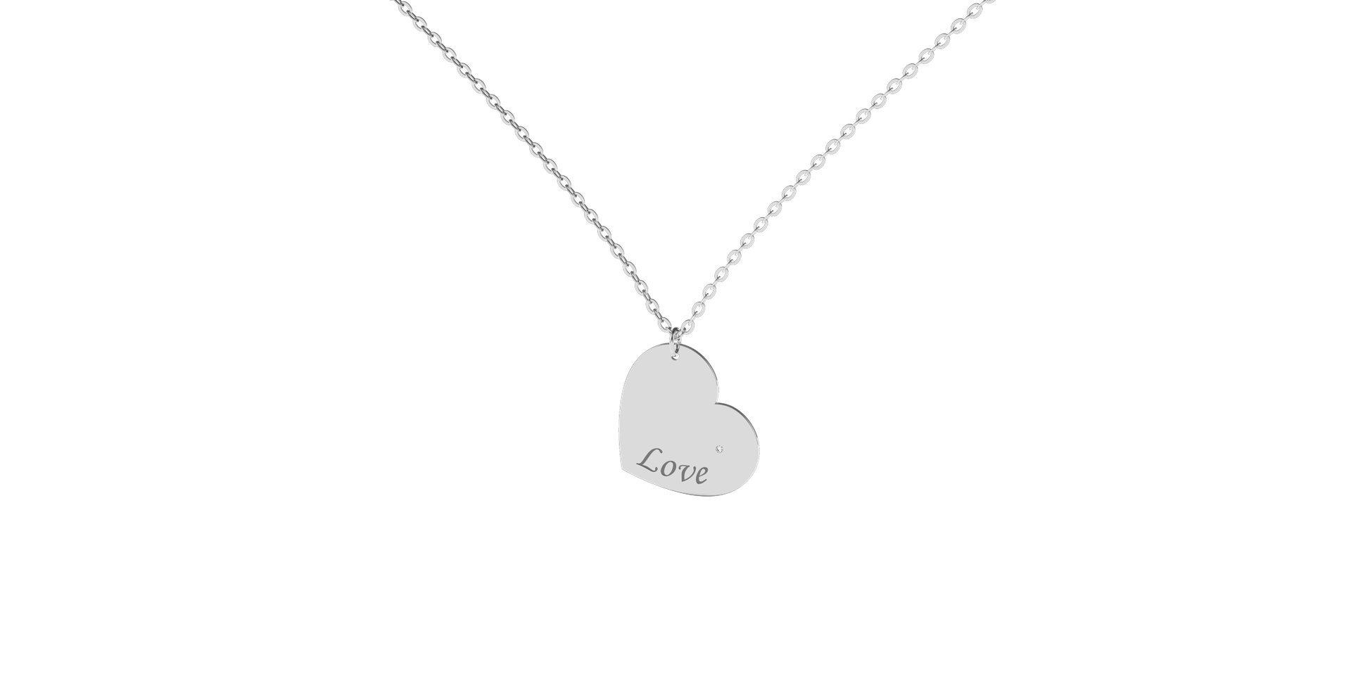 Diamond necklace Amour Heart