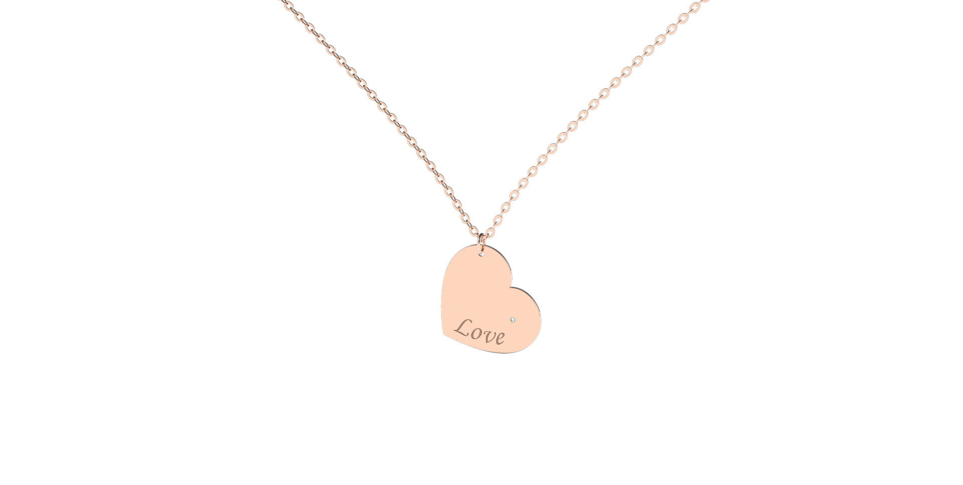 Diamond necklace Amour Heart