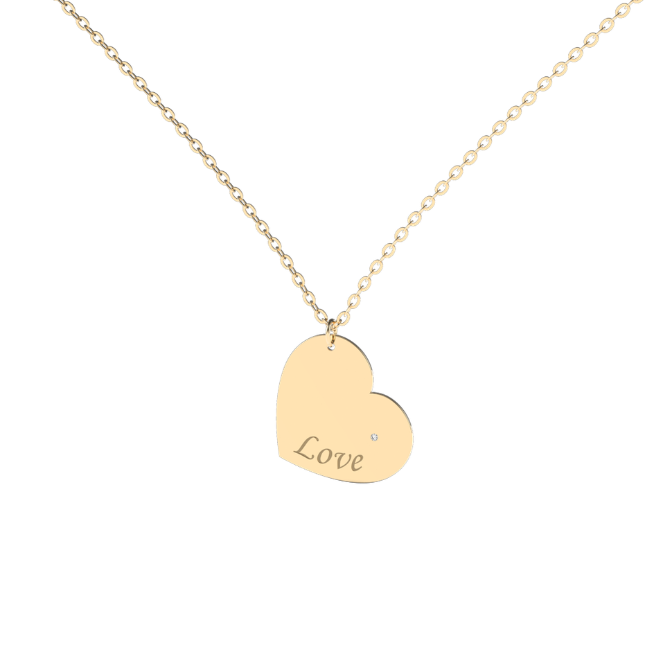 Diamond necklace Amour Heart