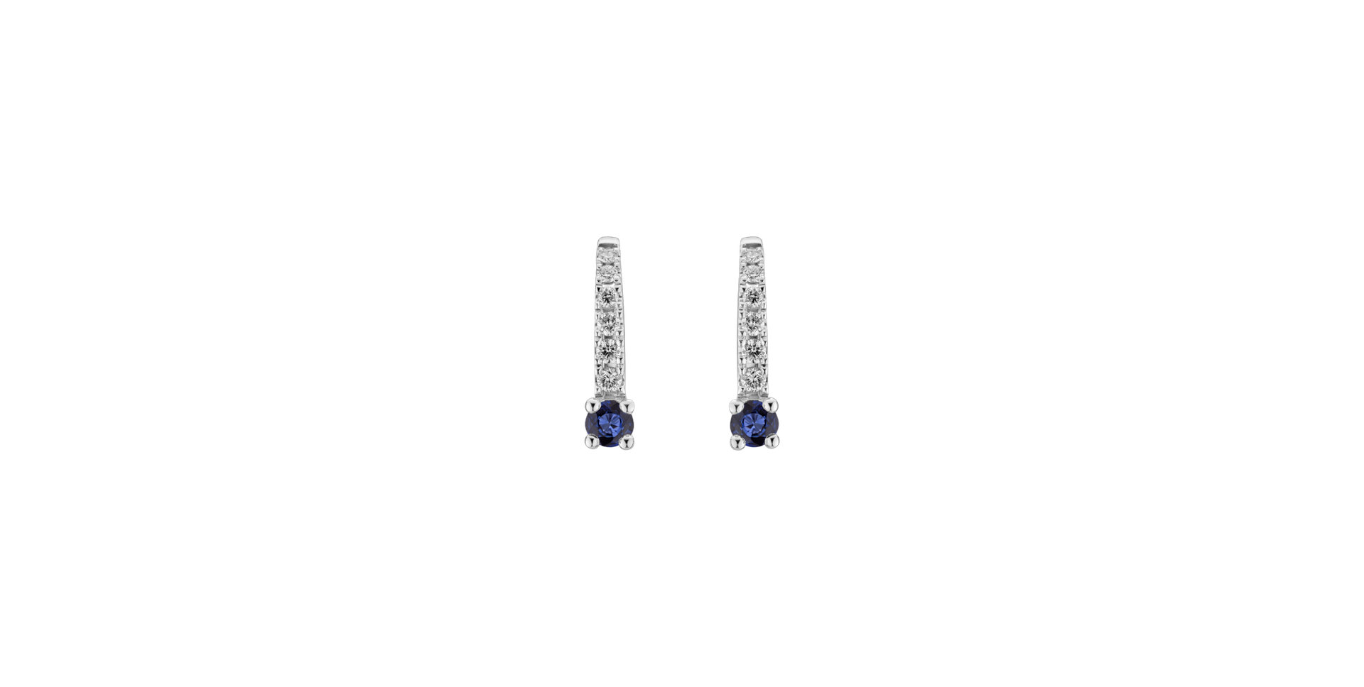 Diamond earrings with Sapphire Fairytale Gentility