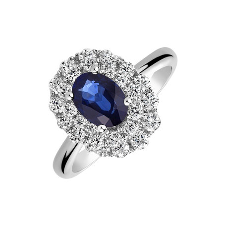 Diamond ring with Sapphire Sapphire Sin