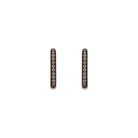Earrings with black diamonds Moon Opium