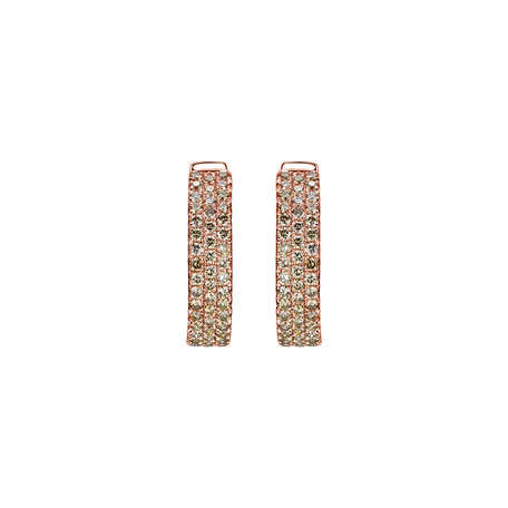 Earrings with brown diamonds Seraph Waterfall