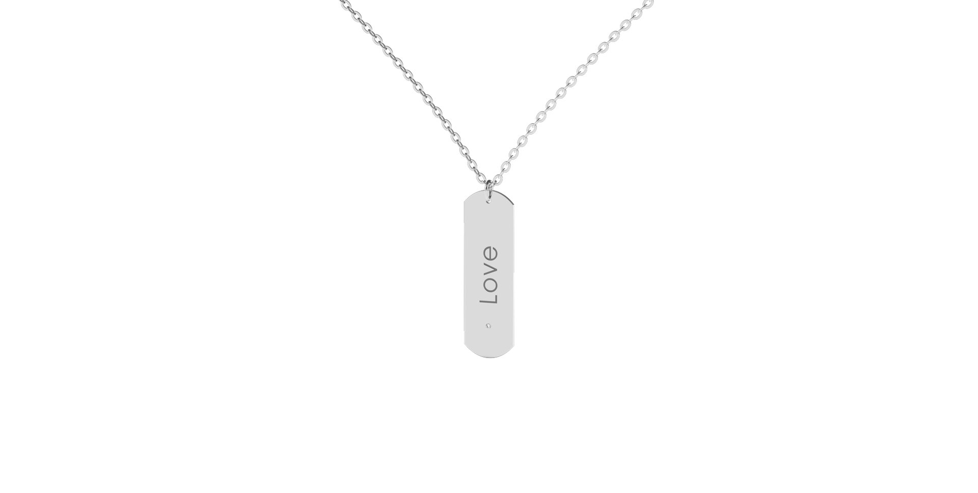 Diamond necklace Love Stamp