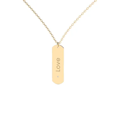 Diamond necklace Love Stamp