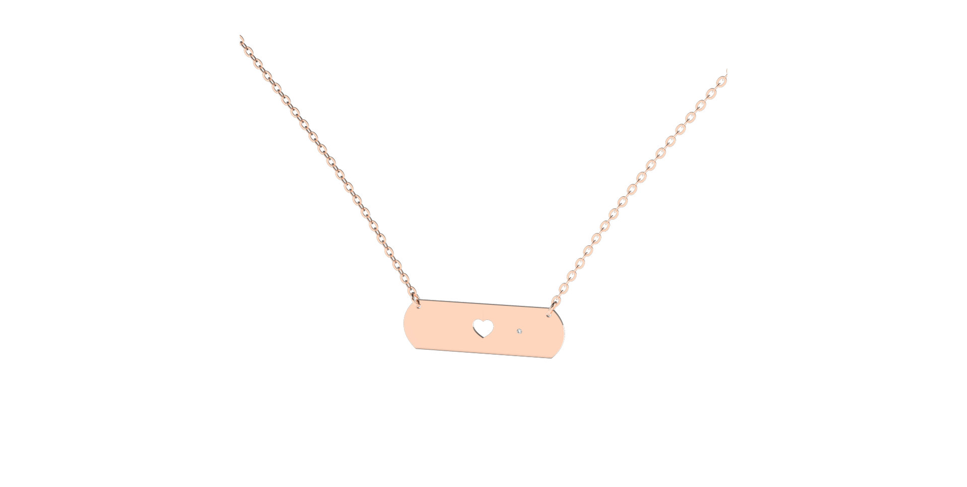 Diamond necklace Heart Love