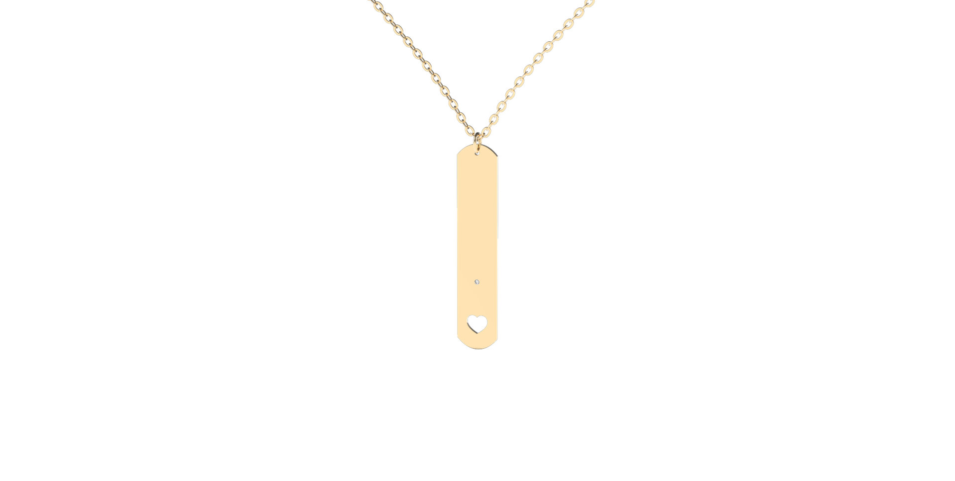 Diamond necklace Military Heart