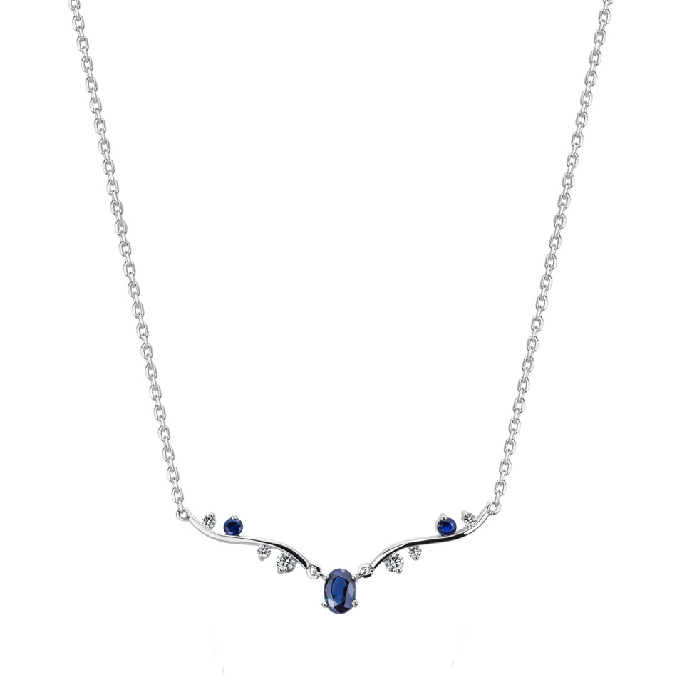 Diamond necklace with Sapphire Luminis