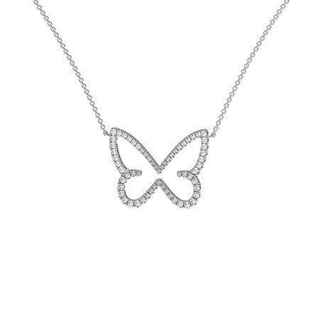 Diamond necklace Shiny Butterfly