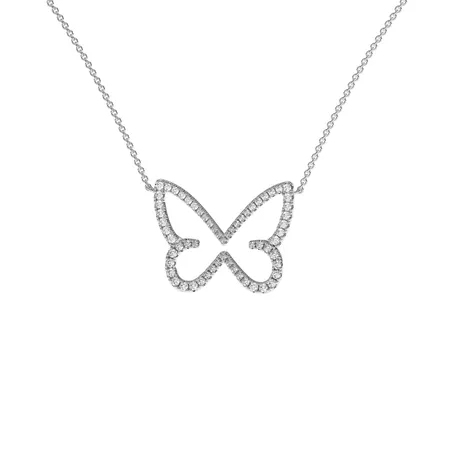 Diamond necklace Shiny Butterfly